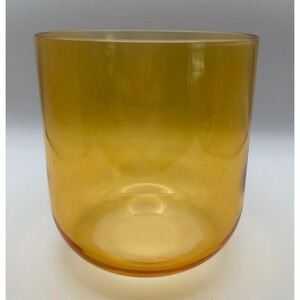 Vintage Amber Glass Dish - Hand Blown - Mid-Century Modern Scandinavian Style